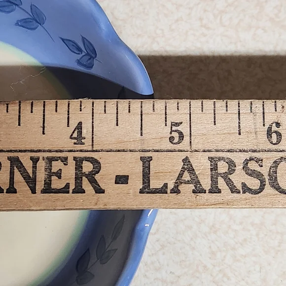 🌿 Pfaltzgraff Summer Breeze Embossed Side Dishes – Set of 2 Scalloped Stoneware - Picture 5 of 11